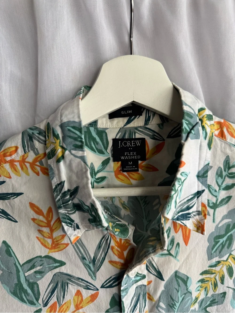 J. Crew Tropical Flex-washed Button Up Shirt